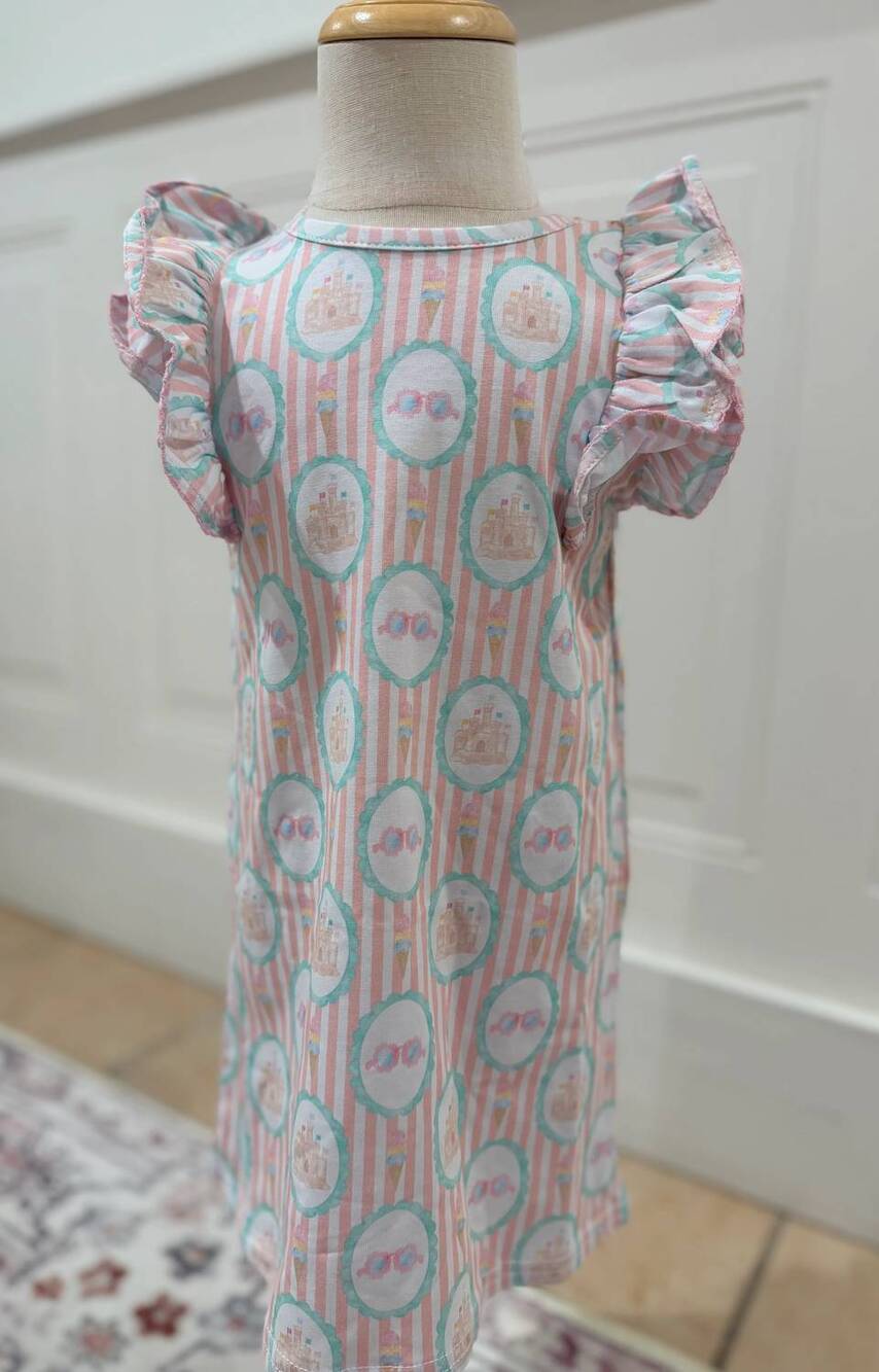 NEW SAGE & LILLY women's sand castle dress in pink